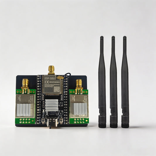 New ESP32 + NRF24L01 PA LNA 2.4GHz Module ,Upgraded Antenna Block Bluetooth Signal Dual Mode Communication Protocol Development Board