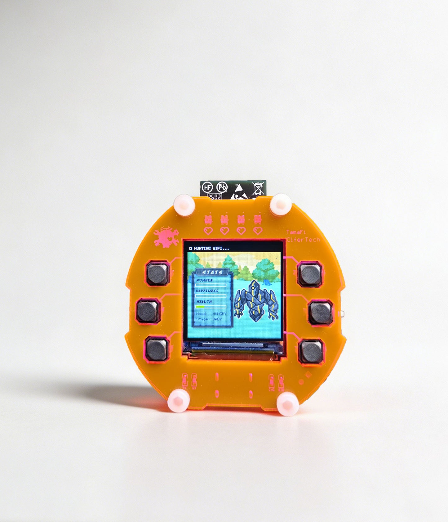 Finished TamaFi Smart Virtual Pet Firmware Version V2.0 ESP32-S3 WiFi Interactive virtual Electronic Pet