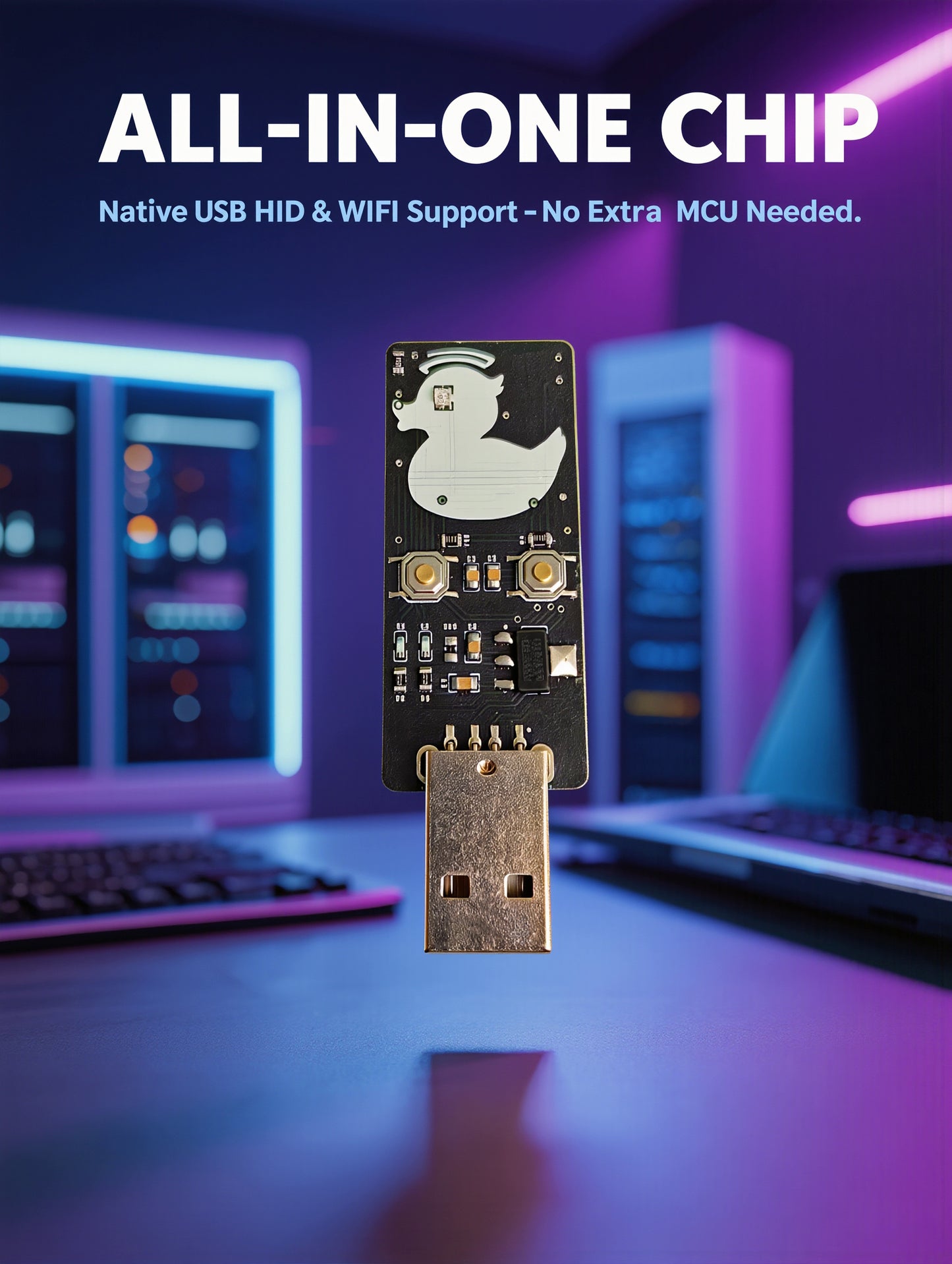EvilDuck S3 V2 USB Rubber Ducky WiFi BLE Embedded Programming Learning Module With SD Card Web Debug Function