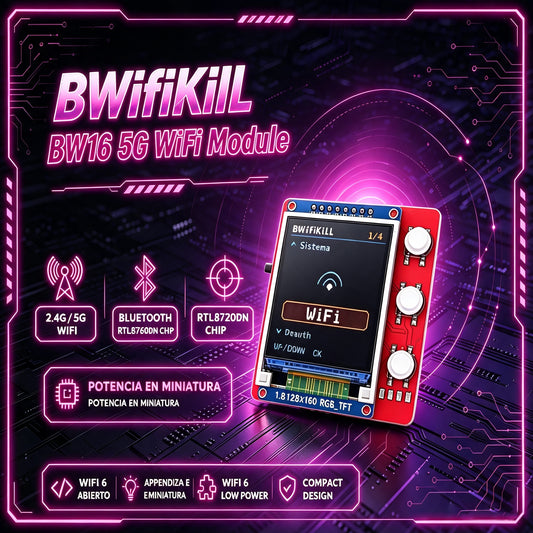 New BWifiKill BW16 5G WiFi Module, RTL8720DN GPIO Module, 2.4G/5G Network Testing Tool, Pre-Flashed Firmware from PepeAngell