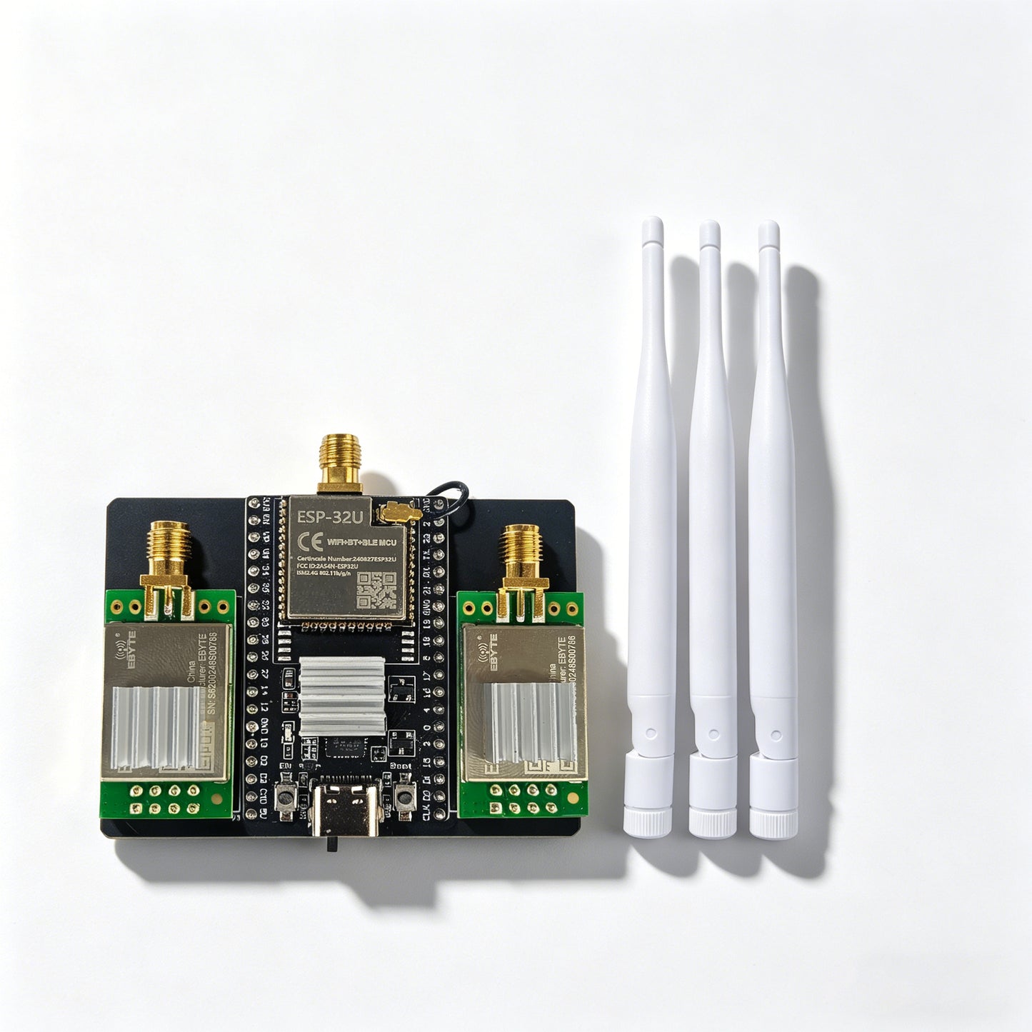 New ESP32 + NRF24L01 PA LNA 2.4GHz Module ,Upgraded Antenna Block Bluetooth Signal Dual Mode Communication Protocol Development Board