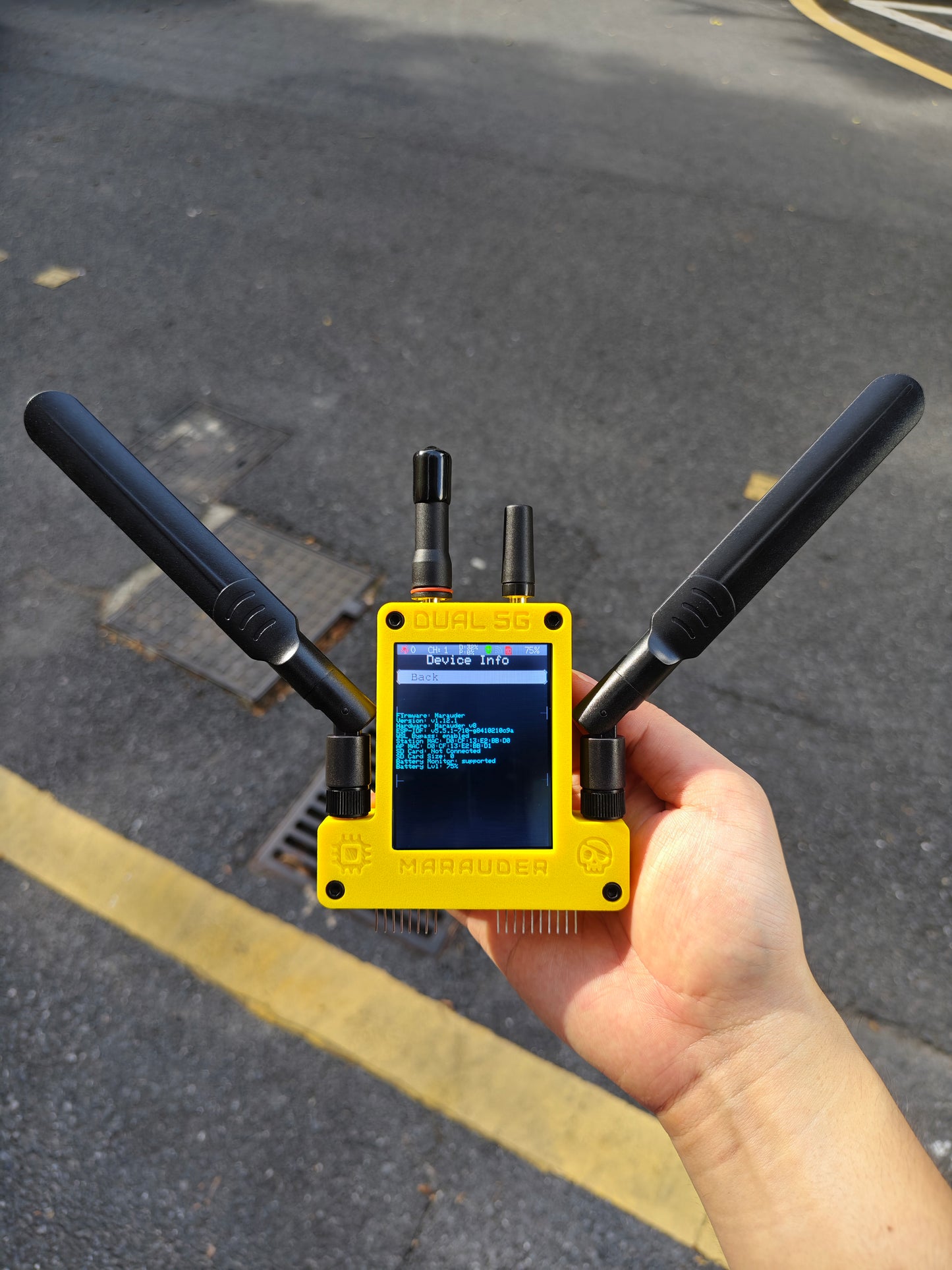 ESP32 Marauder V8 for Flipper Zero ESP32-C5 Dual Chip Dual Band 5G WiFi, Bluetooth , GPS, Supports 2.4G＆5G Signal Dual SD Card