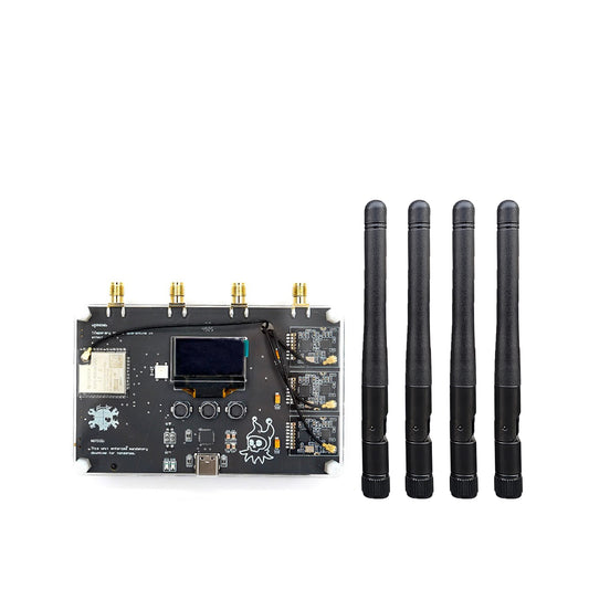 Finished RF CLOWN V2.0 ESP32 Wireless Security Tester Kit, 3 NRF24L01 BLE Bluetooth Analyzer, Pentesting Tool with OLED