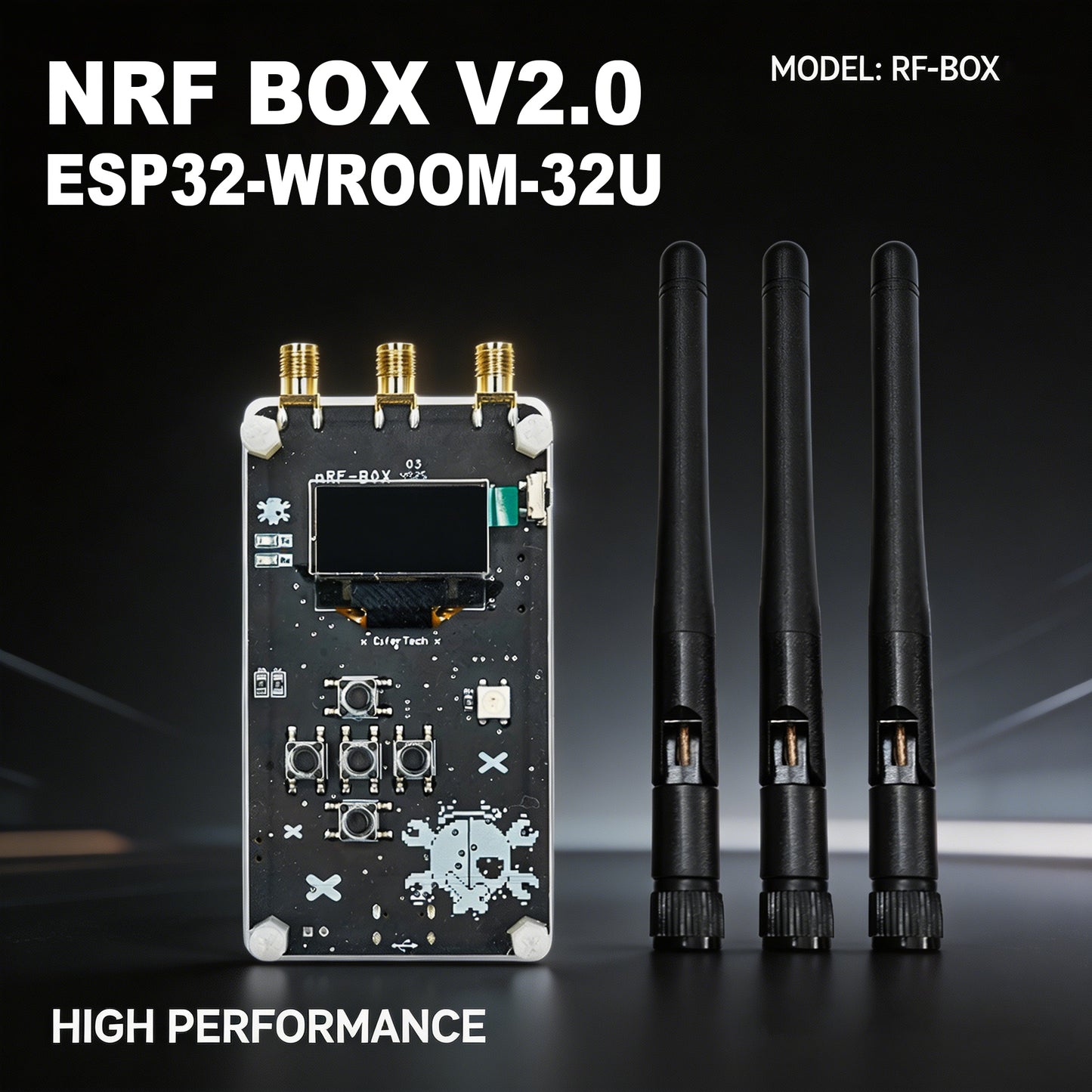New NRF BOX V2.0 Open-Source All-in-One Gadget for BLE and 2.4GHz Networks,ESP32-WROOM-32U Integrated Chip Arduino