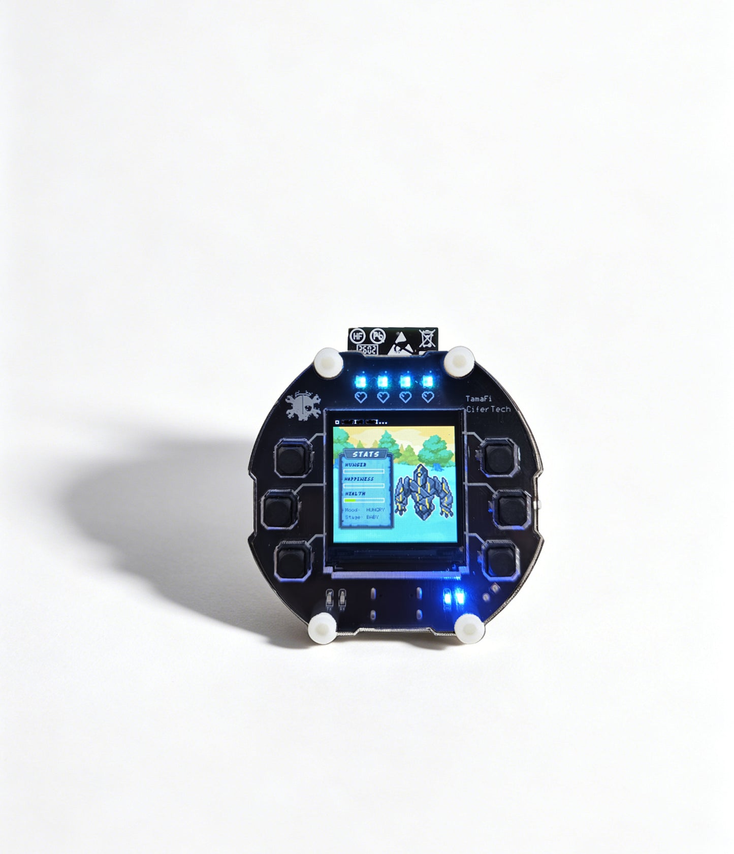 Finished TamaFi Smart Virtual Pet Firmware Version V2.0 ESP32-S3 WiFi Interactive virtual Electronic Pet