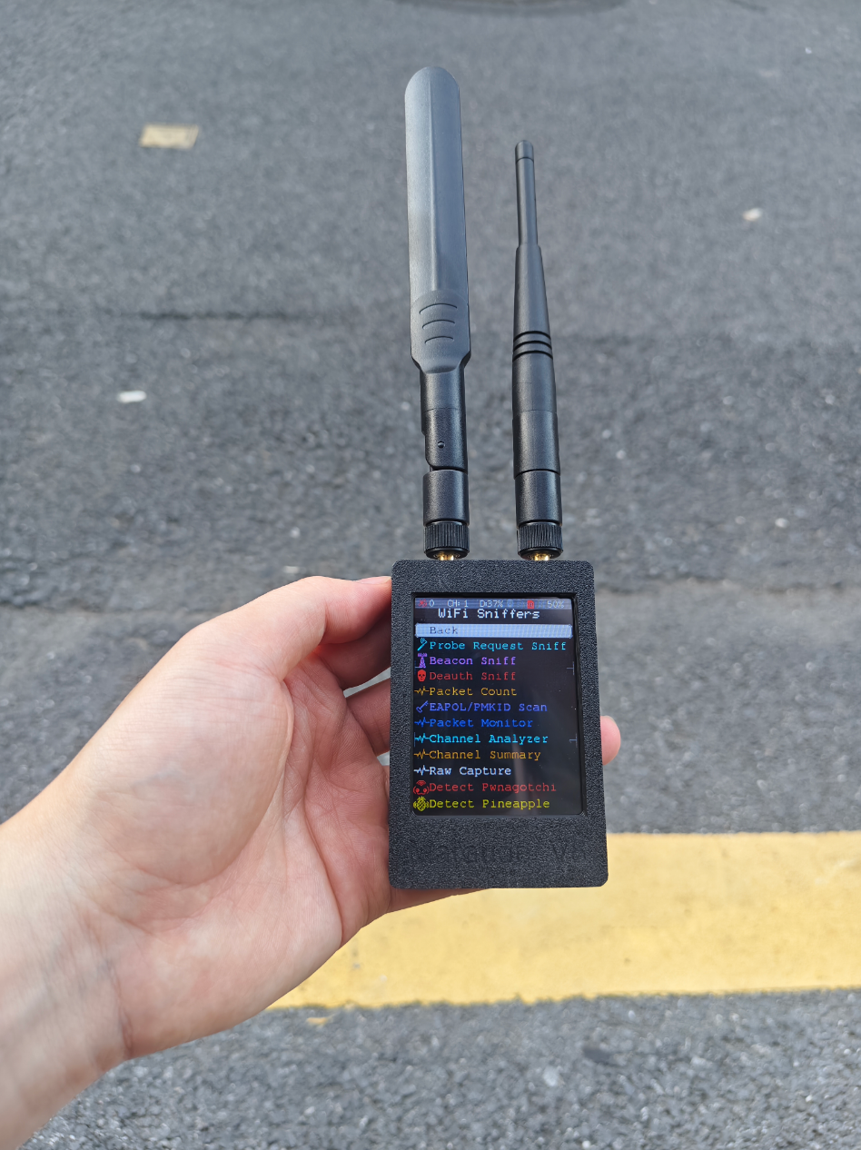 New ESP32 Marauder V8 ESP32-C5 2.8 Inch Touch Display Dual Band WiFi Bluetooth GPS Support 2.4G & 5G Signal Wireless