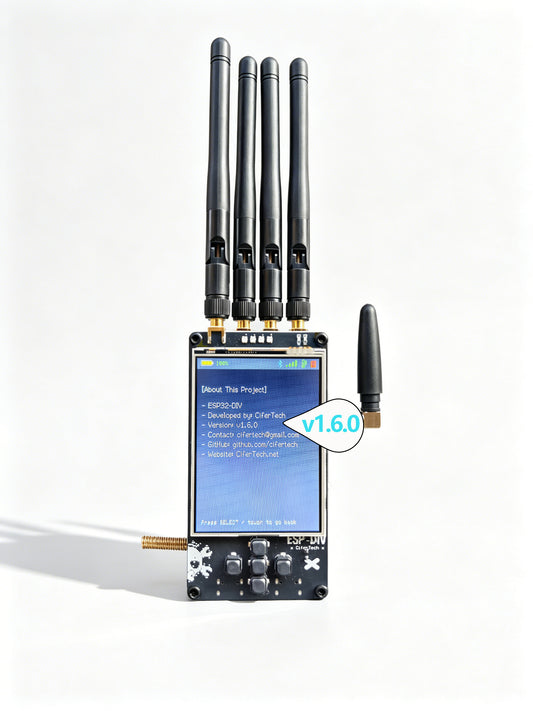 Latest ESP32DIV V2 Upgrade Kit with Enhanced Antenna, NRF24 CC1101 IoT Development,Wifi,Bluetooth,Signal Con,SubGHz